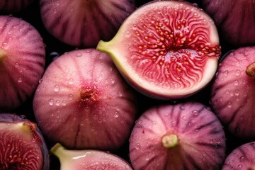 Fresh figs close up macro
