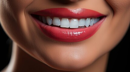 Mirroring toothbrushing. Woman with smile brush teeth. Dental care illustration. Generative AI