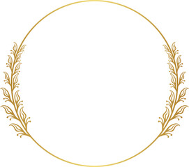 Luxury leaf circle for wedding