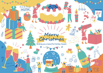 クリスマスを楽しむ人達