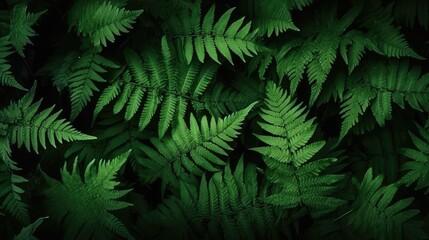 Fototapeta na wymiar Natural background of green fern leaves
