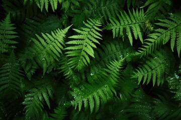 Fototapeta na wymiar Natural background of green fern leaves