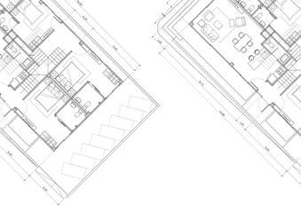 Floor plan designed building on the drawing.