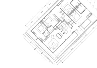 Floor plan designed building on the drawing.