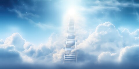 Enlightenment And Spirituality The Ladder To Heaven - obrazy, fototapety, plakaty