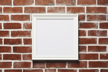 Photo frame with transparent cutout on brick