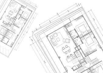 Floor plan designed building on the drawing.