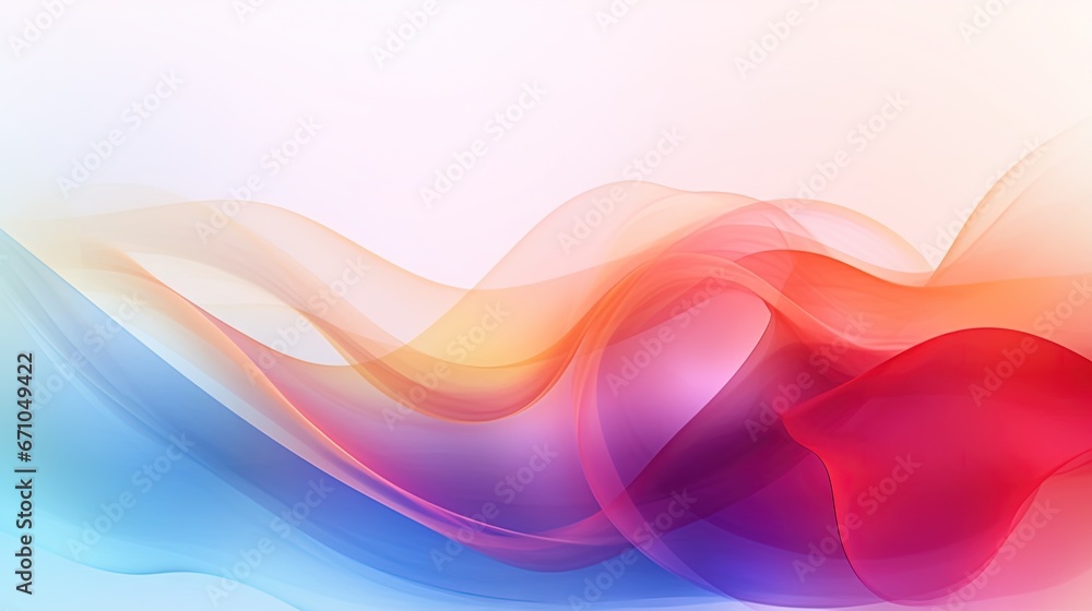 Aufkleber a colorful abstract background with wavy lines on a white background. generative ai