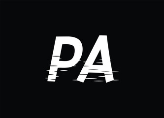 pa letter logo and monogram logo