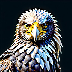 Expressing Nature's Beauty through Paper Art: Creative Paper Sculptures Featuring Majestic Bald Eagles.(Generative AI)