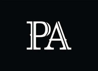 pa letter logo and monogram logo