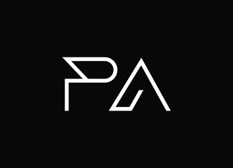 pa letter logo and monogram logo