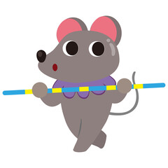 Circus mouse illustration.