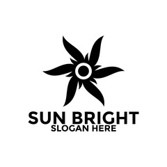 Sun logo design vector template, creative sun idea logo concept