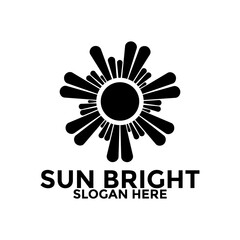 Sun logo design vector template, creative sun idea logo concept