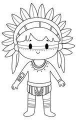 Tribal man drawing line