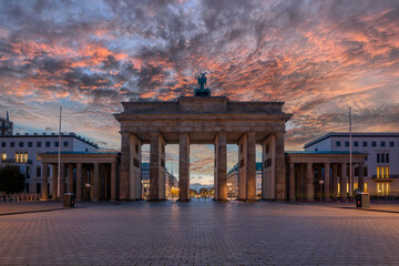 Brandenburg Gate view in Berlin of Germany 