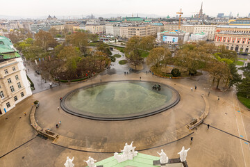 St. Charles's Church in Vienna, Austria. view from balcony