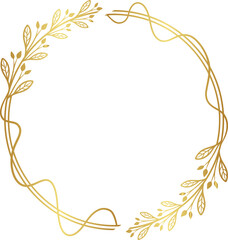 Luxury leaf circle for wedding