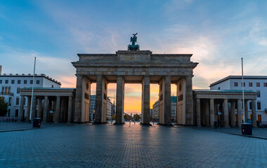 Obraz premium Brandenburg Gate view in Berlin of Germany 