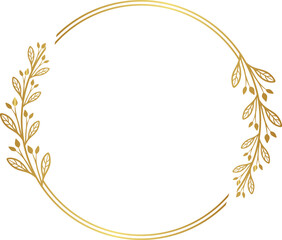 Luxury leaf circle for wedding