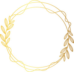 Luxury leaf circle for wedding