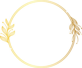 Luxury leaf circle for wedding