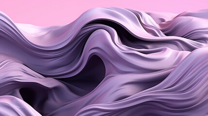  an abstract image of a wavy purple fabric on a pink background.  generative ai - obrazy, fototapety, plakaty