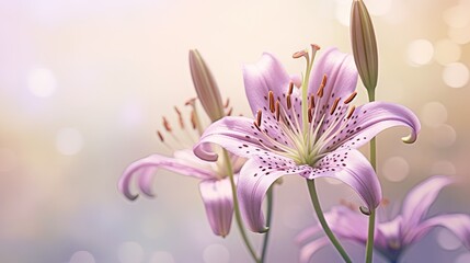  a close up of a pink flower with blurry background.  generative ai