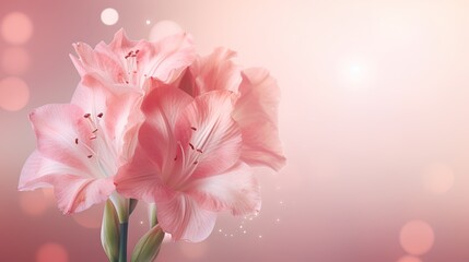  a pink flower is in a vase on a pink background. generative ai