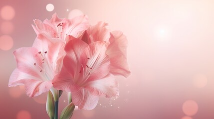  a pink flower is in a vase on a pink background.  generative ai