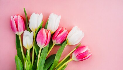 Obraz na płótnie Canvas bouquet of tulips for Valentine's Day