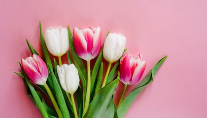 Obraz na płótnie Canvas bouquet of tulips for Valentine's Day