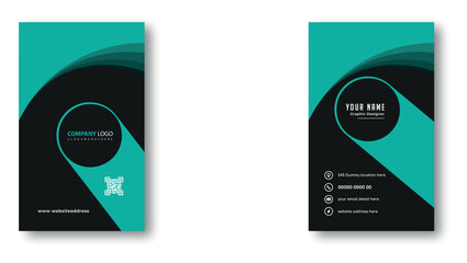 Double-sided creative modern business card template. Portrait and landscape orientation. Horizontal and vertical layout. Vector illustration


