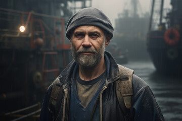 Portrait of a fisherman- trawlerman 
