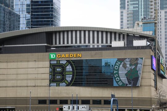 TD garden Arena Boston, opened in 1995 as a replacement for the Boston Garden. TD Garden is the home arena for the Boston Bruins of the NHL and the Boston Celtics of the NBA. Boston, MA, USA &ndash; Oct 11 