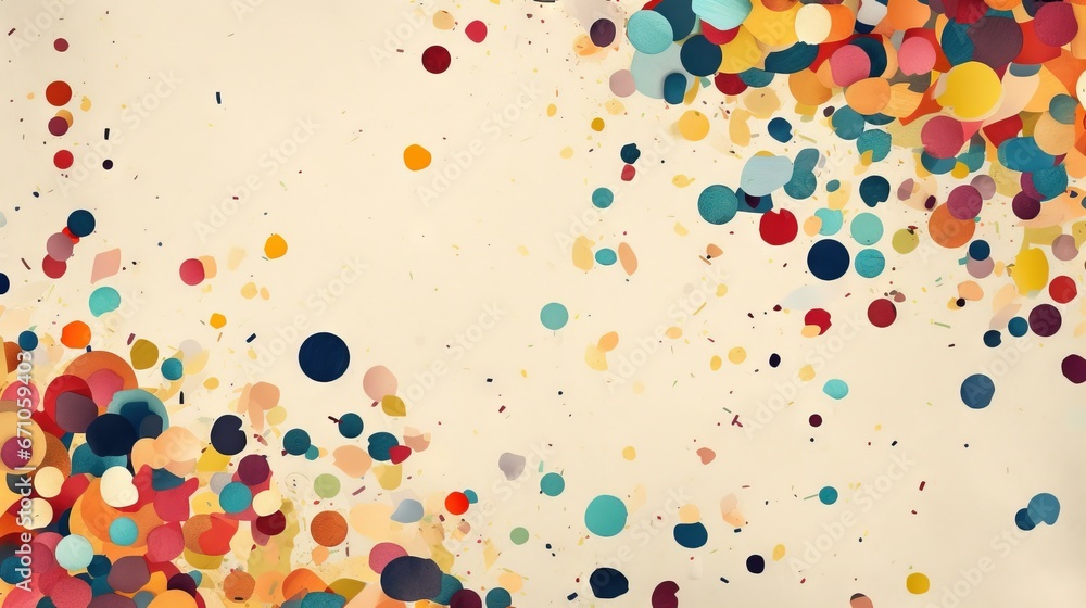 Poster a large group of colorful balloons floating in the air with a white background. generative ai