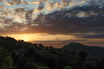 Fototapeta premium sunset in the mountains