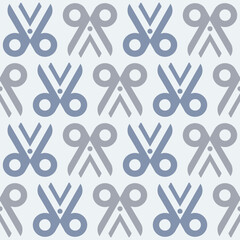 hand drawn scissors seamless pattern