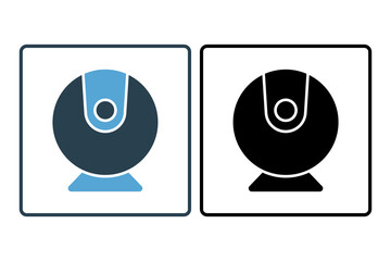 web camera icon. icon related to device, computer technology. solid icon style. simple vector design editable
