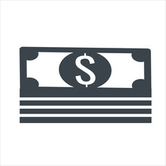 Money Dollar stack icon stock illustration
