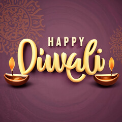 Happy Diwali Wish Card design