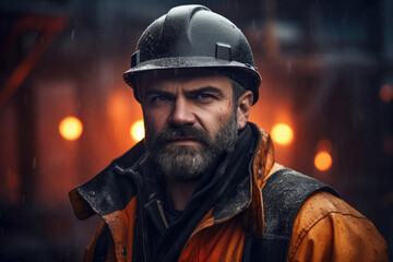 Fototapeta premium Portrait of a steel worker