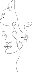 Continuous Face Line Drawing