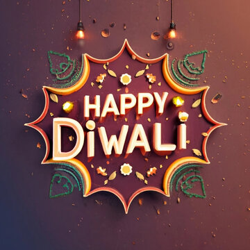Happy Diwali Wish Card design