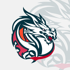 dragon esport logo emblem vector eps