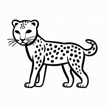 Zeichnung/ Ausmalbild - Leopard