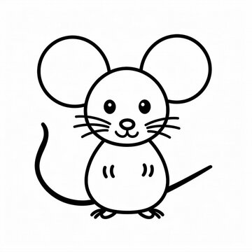 Zeichnung/ Ausmalbild - Maus