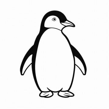 Zeichnung/ Ausmalbild - Pinguin