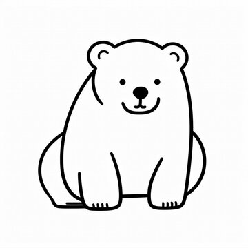 Zeichnung/ Ausmalbild - Eisbär